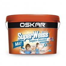 Vopsea superlavabila,anti-mucegai pentru interior Oskar Superweiss