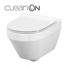 Set 906 vas wc suspendat Crea oval new clean-on cu capac slim duroplast