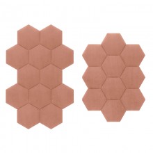 Panou decorativ textil hexagon