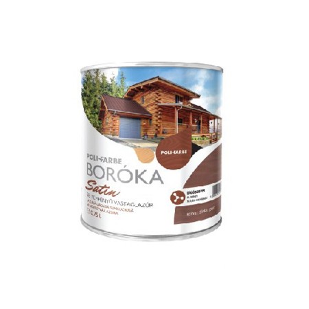 POLI-FARBE BOROKA SATIN LAZURA GROASA SEMILUCIOASA 0,75L