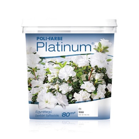 POLI-FARBE PLATINUM ALB, VOPSEA LAVABILA PENTRU PERETI INTERIORI DE UN STRAT 5L